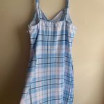 NWT Plaid tank dress size medium Blue Photo 2