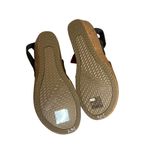 Skechers Cali Womens 8.5 Wide Fit Black Sandal With Luxe Foam Wedge comfort Photo 4