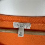 Talbots  Beach Sweater Sz XL Orange Cotton Tropical Nautical Palm Tree Summer‎ Photo 3