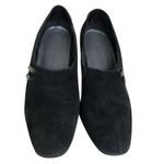 Karen Scott  Soft Step Riley Black Suede Pump Faux Buckle Accent 2 Inch Heel 7.5 Photo 4