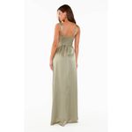 Show Me Your Mumu Nina Maxi Dress in Moss Green Luxe Satin XL Photo 6