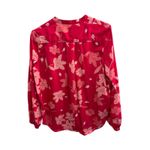 FREE ASSEMBLY Womens Pink Floral Print Button Up Long Sleeve Shirt Size M Red Size M Photo 2