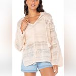 Roxy  JR NEW Hippie Hoodie Relaxed Sweater Sz L Photo 4