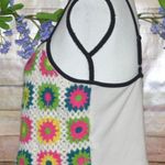 Wild Fable  Women's XL Granny Squares Knit Floral Crochet Crop Tank Top Cute Boho Photo 4