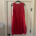 Terzo Millennio Shift Dress Red 100% Linen Pull Over Eyelet Made in Italy Sz L Size L Photo 3