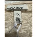 Ella Moss  Women's Elbow Sleeve Shirt/Sweater Lightweight, Size-3X, Cream New Photo 2