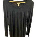 Ella Moss  Pure Cashmere Women Large 100% Cashmere Long‎ Scoop Neck Sweater Black Photo 0
