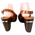 Michael Kors Michael Leather Wood Chunky Platform Wedge Heel Size 10 NEW Other Photo 4