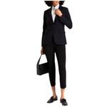 Theory  Blazer Women 6 Black Single Breasted One Button Close Stretch Ponte Photo 1