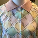 Vintage 70s 80s Castleberry Pastel Pink Blue button Down Banded Bottom 12 Photo 7