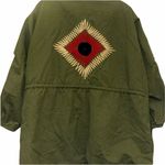 INA  oversized green cotton embroidered jacket size S/M pockets lightweight Photo 1