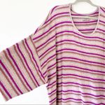 Torrid Super Soft Plush Knit Striped Sweater Tunic Tee 6 6X Pink Purple Mauve Photo 2