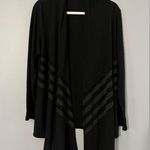 Carol Rose  black waterfall open front Cardigan Sweater size large Photo 0