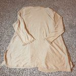 J.Jill  Petite Large‎ Linen Blend Fringe Trim Open Front Cardigan Beige Photo 5