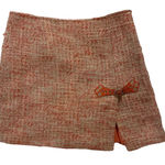 Cynthia Steffe Wool Blend Tweed Orange Mini Skirt Women’s Size 4 Straight Chic Photo 0
