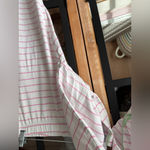 LAKE Pajamas pima long pants bottoms striped pink & green piping Photo 7