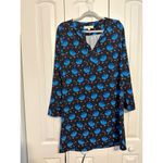Loft Womens Floral Print Long Sleeve Dress With Belt M Photo 4
