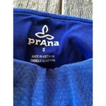 prAna  Knicker Misty Crop leggings Small Jacquard‎ Royal blue Ruched yoga Pants Photo 4