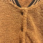 Blank NYC Sherpa Varsity Bomber Jacket Buttons Large Brown Black‎ Photo 1