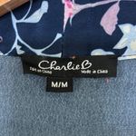 Charlie B Multi Color Butterfly Floral Print Open Front Embroidered Kimono M Blue Size M Photo 3