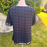 Blooming Jelly  Women’s Black PomPom Style Blouse Photo 10