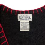 Vintage Basic Editions Christmas Appliqué Vest size L Black Size L Photo 2