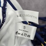 Liz Claiborne  Blue Green White Stripe Padded Swimwear Tankini Top S Small Photo 5