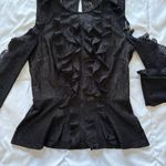 BCBGMAXAZRIA Vampire Gothic Lace Top Womens Size Small Coquette Dainty Romantic Y2K 90s Retro Photo 4