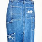 Obey NWOT Women's Juniper Embroidered Denim Midi Skirt 27 Photo 9