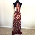 Anthropologie  Finders Keepers Spectral Burgundy Lace Maxi Dress Size XS Photo 4