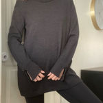 Vintage 90s Escada Oversized Wool‎ Crewneck Sweater Margaretha Ley 42 Grey Split Gray Size 10 Photo 0