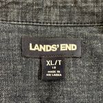Lands' End Lands’ End stretch cotton denim belted shirt dress indigo blue XL Tall Photo 3