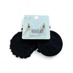 Elegant Black Beaded Statement Drop Earrings, Round Bohemian Oversized Style Photo 1
