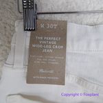 Madewell  The Tall Perfect Vintage Wide-Leg Crop‎ Jean Tile White, 30 TALL Photo 11