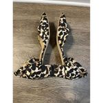 CAbi  6020 Kiki Leopard Closed Toe Heels Women’s Size 9 Ankle Buckle Photo 5