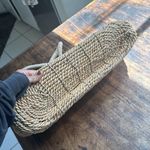 Natural Woven Tote Bag great for the beach Tan Photo 2