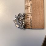 Vintage 50s Weiss clear rhinestone clip on silvertone earrings Photo 9