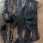 American Eagle  Outfitters blue jean shorts long mid rise distressed Photo 1