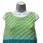 So Blue Striped Sleeveless Knit Top Size L Tranquil Waters Blue Green Beach Size L Photo 1