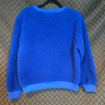 Kansas Basketball KU blue fuzzy Sherpa sweater Foco NWT Size M Photo 5