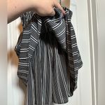Purple Snow Black & White Striped Tank Top Romper w Layered Skirt Dress Size LG Photo 9