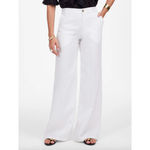 Madewell The Tall Zoe Relaxed Wide Pant in 100% Linen Salt White US 10T NWT Photo 1