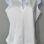 Northern Isles White Sleeveless Collar Tank Top Women's Size M Size M Photo 0
