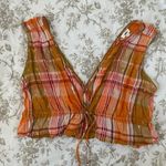 Aerie  Plaid Tie Top Photo 0