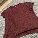 Ted Baker Catrina Metallic Stripe
Fitted Tee In Oxblood Photo 1