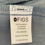 FIGS Heather Indigo Blue Casma Scrub Top Size XS Photo 4