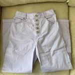 Kate Spade Lilac Wide Leg High Waist Ankle Length Pants Button Fly 25W Belt Loop Photo 0