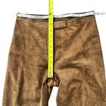 Brandon Thomas 100% Leather Brown Suede Pants High Rise Straight Leg Womens 6 Photo 3