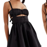 For Love & Lemons  Landon Mini Dress Black Women’s Size Small NWT Photo 0