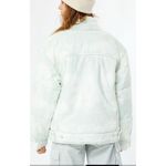 Free People  Movement Bunny Slope Printed Puffer Ski Jacket Mint Green Large New Photo 2